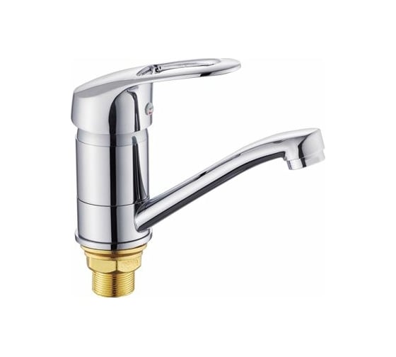 Изображение товара Смеситель для кухни с коротким изливом Potato с гайкой P4529-2