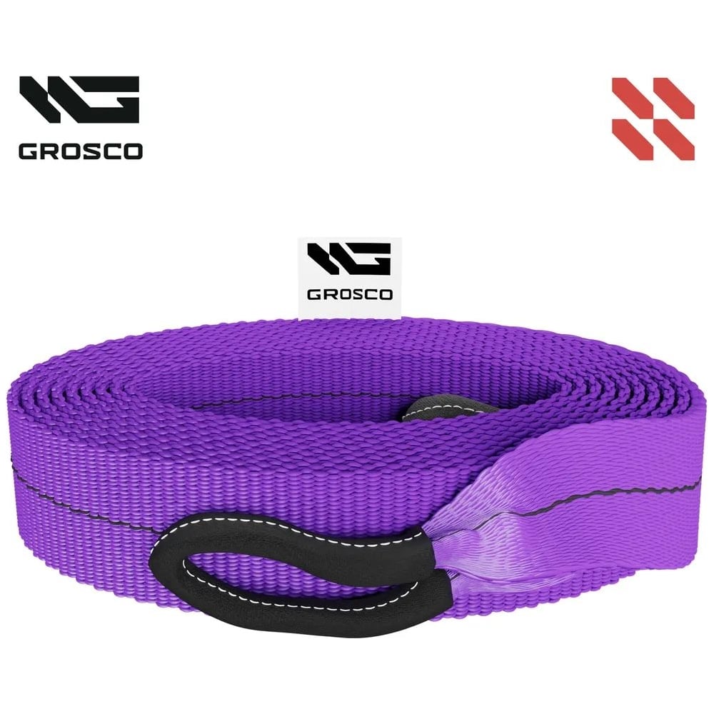 Изображение товара Буксировочный трос Grosco 20т, 20м, петля/шакл для авто