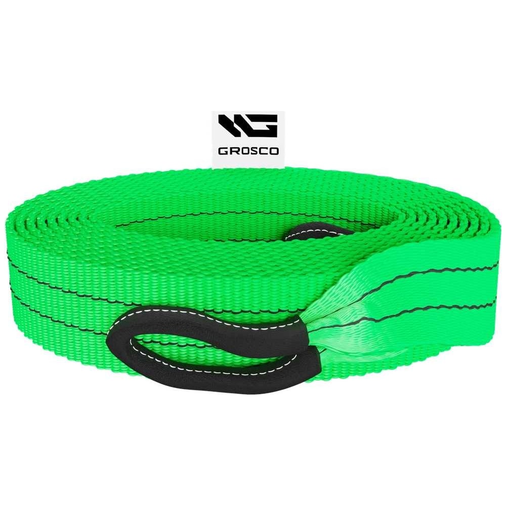 Изображение товара Динамическая стропа Grosco 8т, 7м, петля/петля, рывковый трос для авто