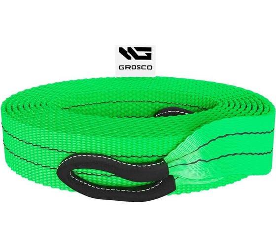 Изображение товара Динамическая стропа Grosco 8т, 7м, петля/петля, рывковый трос для буксировки авто до 4 тонн BTD0807LL