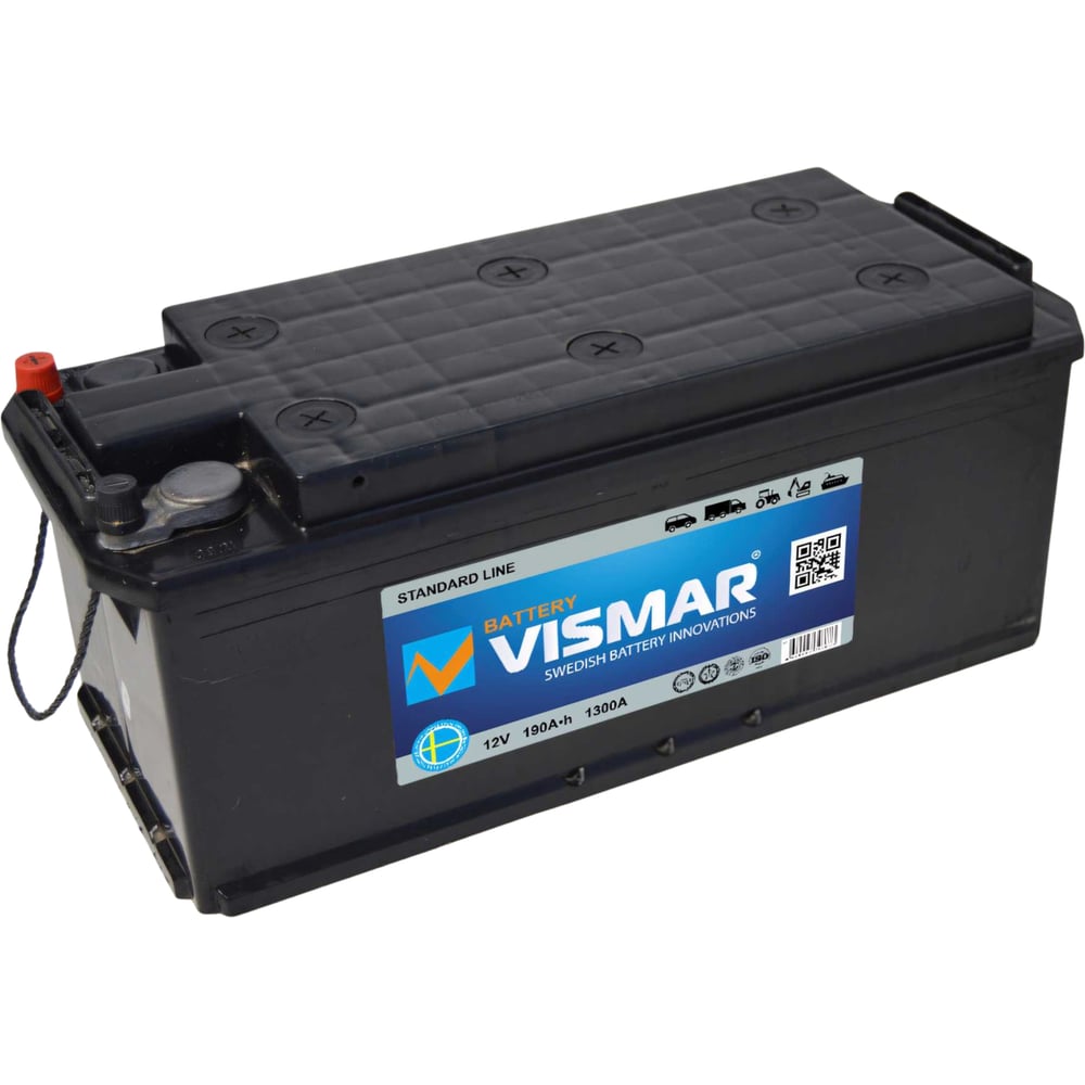 Изображение товара Аккумуляторная батарея VISMAR ST 6СТ-190 N L-3 1300A 12В