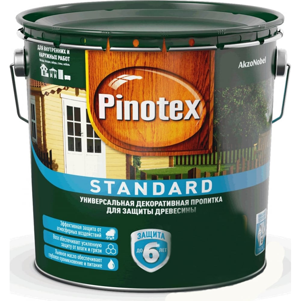 фото Антисептик pinotex standard тиковое дерево 9л 5270606