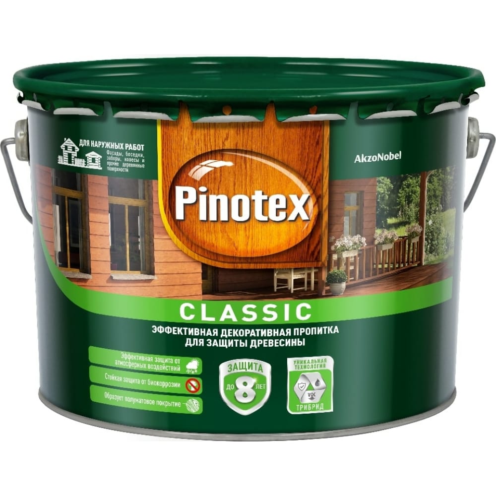 фото Антисептик pinotex classic nw ореховое дерево 9л 5270894