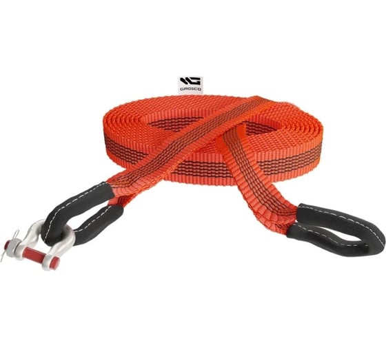 Изображение товара Буксировочный трос Grosco 40т, 15м, скоба/петля, для буксировки авто до 20 тонн BTL4015SL