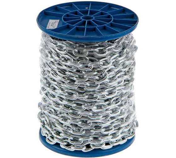 Изображение товара Сварная короткозвенная цепь КРЕП-КОМП DIN766 м8 15м цк8