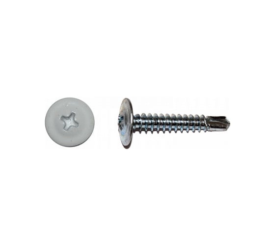 Изображение товара Саморез КРЕП-КОМП ПШC сверло 4,2х13 RAL9003 1500шт пшс139003