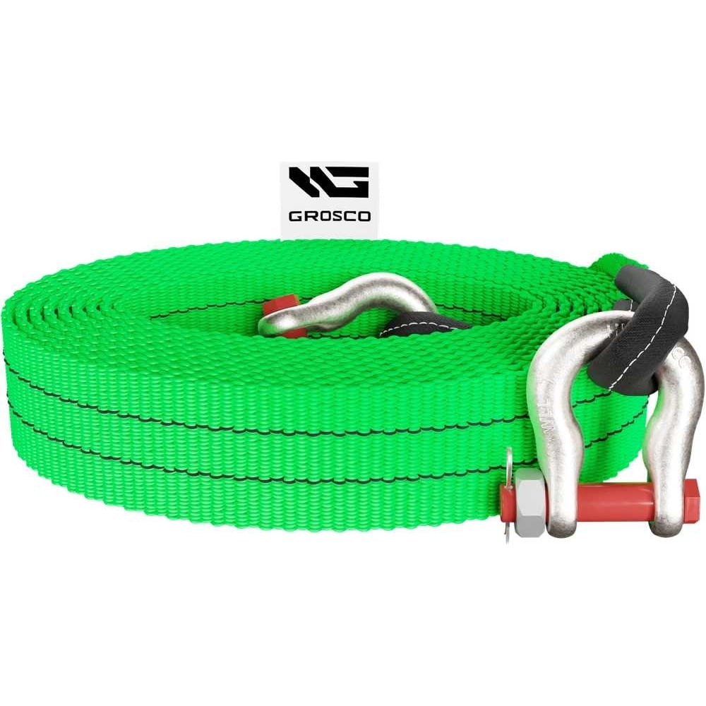 Изображение товара Динамическая стропа Grosco 8т, 4м, для буксировки авто до 4 тонн