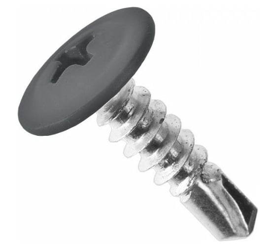 Изображение товара Саморез КРЕП-КОМП ПШC сверло 4,2х16 RAL7024 1000шт пшс167024