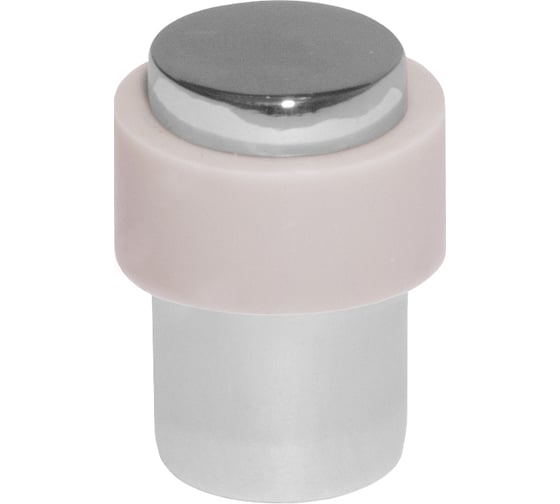 Изображение товара Дверной упор DOORLOCK DL DS004 CR полированный хром, 23/29 мм, высота 40 мм, серая резина 74230