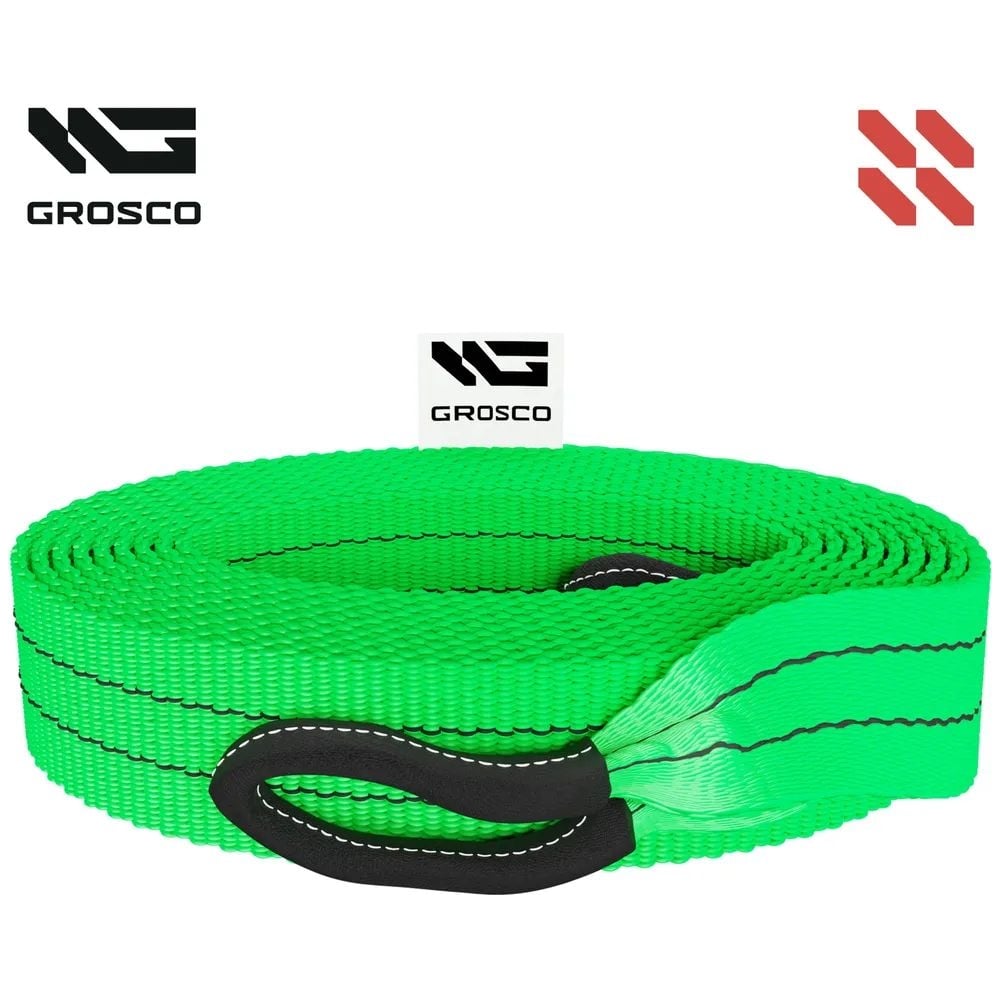 Изображение товара Динамическая стропа Grosco 7т 8м петля/петля рывковый трос для авто