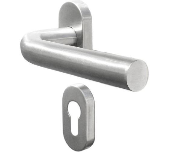 Изображение товара Гарнитур для профильных дверей DOORLOCK DL 040UR/F PZ L-form Rt нерж. сталь, на розетках 73307