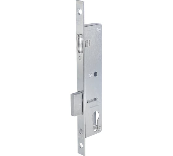 Изображение товара Корпус замка DOORLOCK PL202 35/22 никелированный, с роликовым ригелем, для дверей из алюминиевого профиля 75386