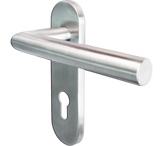 Изображение товара Гарнитур DOORLOCK DL 040KP/F PZ72 L-form Rt нерж. сталь, на короткой накладке 73304