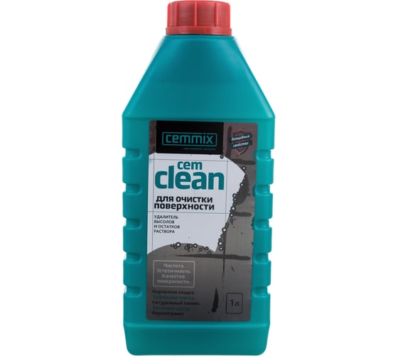 Изображение товара Концентрированный очиститель от высолов и остатков раствора CEMMIX Clean 1 л 558405