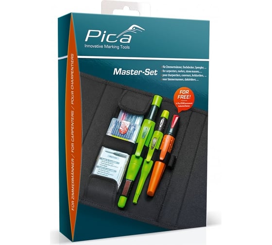 Изображение товара Набор карандашей и маркеров PICA Master-Set Carpenter 4 шт. в чехле 55030