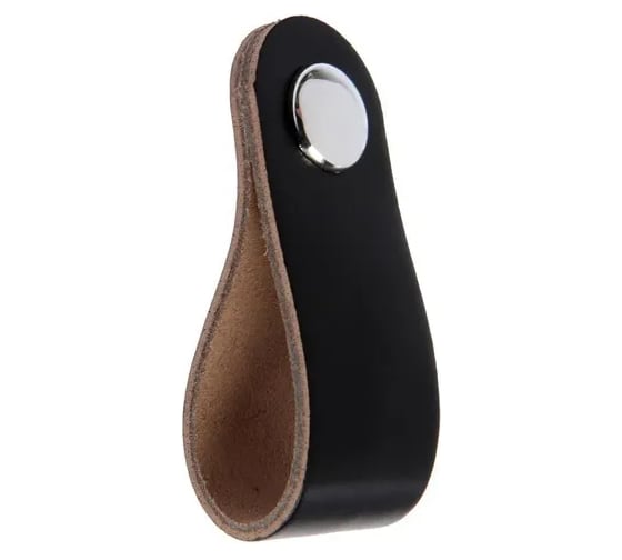 Изображение товара Ручка-кнопка CAPPIO черная, кожаная 7369625