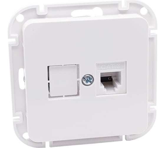 Изображение товара Механизм розетки телефонной Bylectrica серия АСТРУМ, белый ТР4-6501