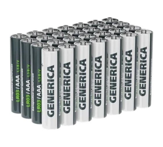 Изображение товара Батарейка щелочная GENERICA alkaline lr03/aaa (28шт/бокс) ABT-LR03-ST-B28-G