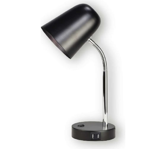 Изображение товара Настольный декоративный светильник Фарлайт "modern office" с usb черный е14 FAR002315
