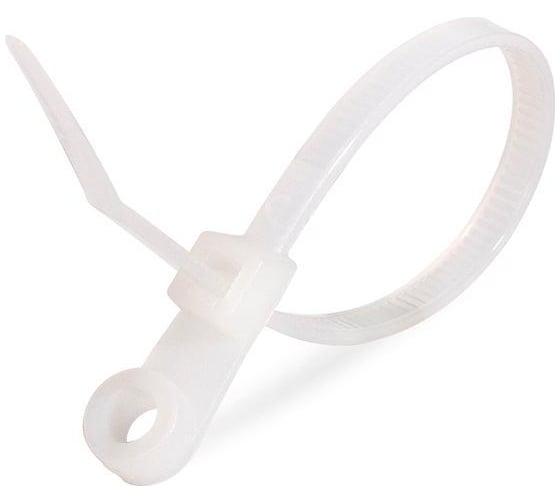 Изображение товара Нейлоновая стяжка Fortisflex КСО 5x300 мм, белый, 100 шт. 90334