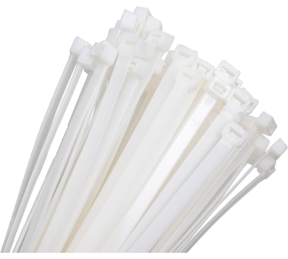 Изображение товара Нейлоновые стяжки Fortisflex КСС 9x400 мм, белый, 100 шт. 89898