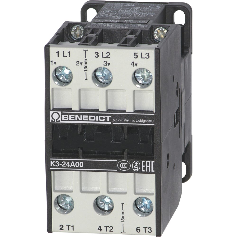 Изображение товара Трехполюсный контактормодель Benedict K3-24A00 230 для автоматической защиты 11 кВт