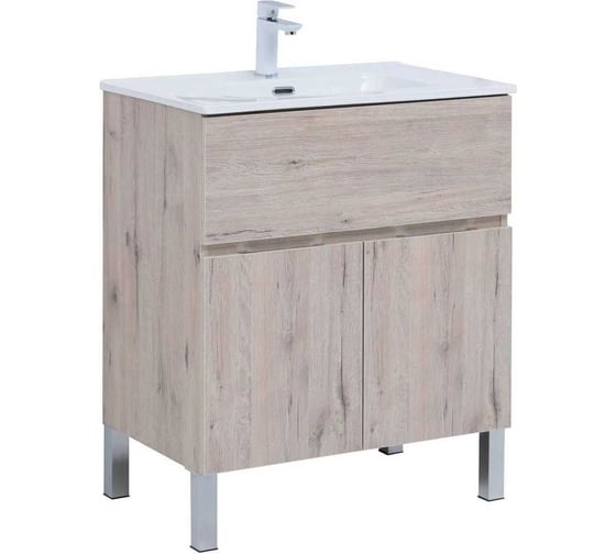 Изображение товара Тумба Aquanet Алвита new 70 напольная, дуб веллингтон белый 00303902