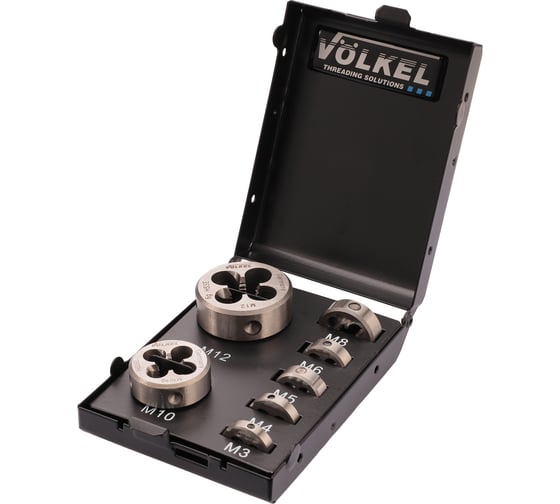 Изображение товара Набор плашек VOLKEL М3-М12 DINEN22568 HSSE 7 предметов V49522