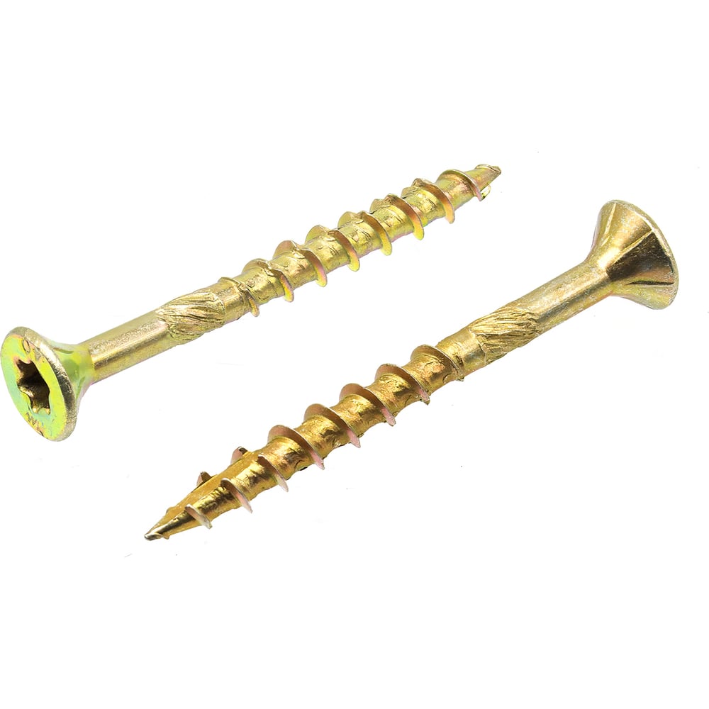 Изображение товара Саморез конструкционный BOWT желтый цинк 4x40 мм 500 шт для дерева
