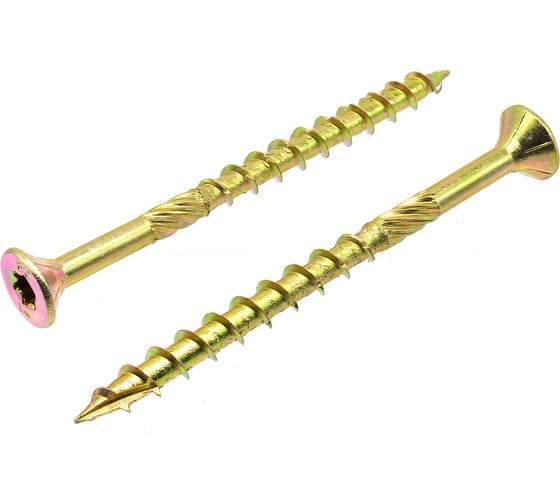 Изображение товара Шуруп саморез конструкционный BOWT желтый цинк, 6x80 мм, 50 шт. S02191