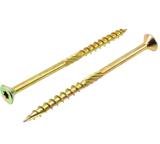 Изображение товара Шуруп саморез конструкционный BOWT желтый цинк, 5x80 мм, 10 шт. S02174