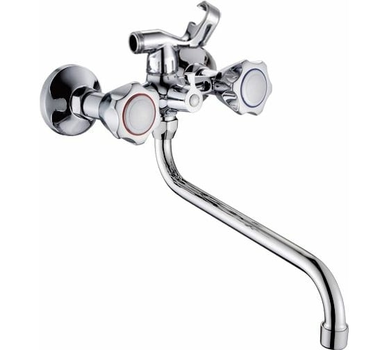 Изображение товара Универсальный смеситель Potato с круглым изливом и переключателем для душа P23309