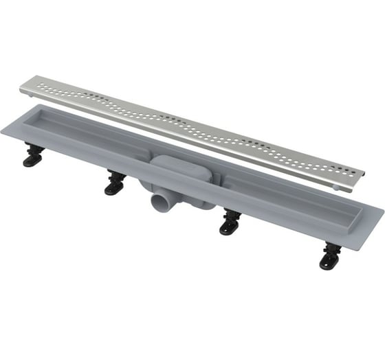 Изображение товара Лоток Alcadrain с гидрозатвором+механический сухой затвор, 40 мм, с нержавеющей решеткой  APZ8-850M 00022298