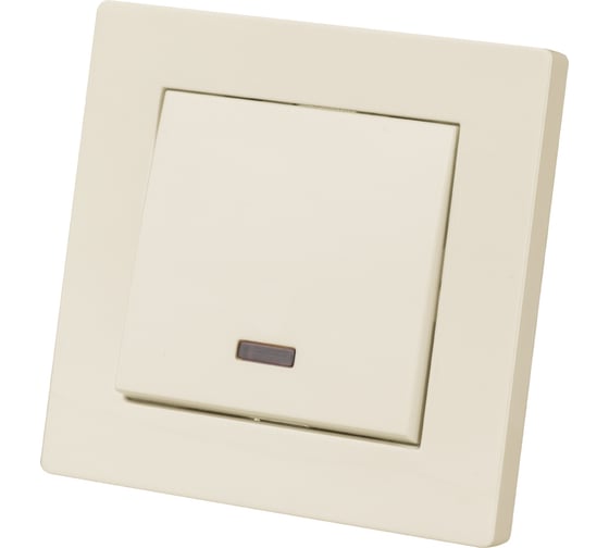 Изображение товара Выключатель TDM 1-клавишный с подсветкой 10а слоновая кость "сенеж" SQ1816-0113
