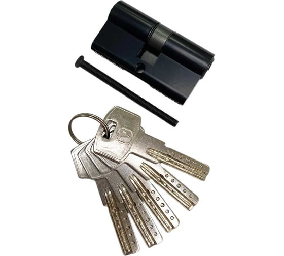 Изображение товара Цилиндровый механизм VETTORE zn m70 z mbp (35x35), 5 ключей, черный матовый 20446