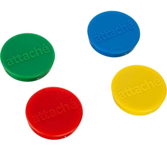 Изображение товара Магнитный держатель Attache мощный, 40 мм, 4 шт./упаковка, ассорти 1722246