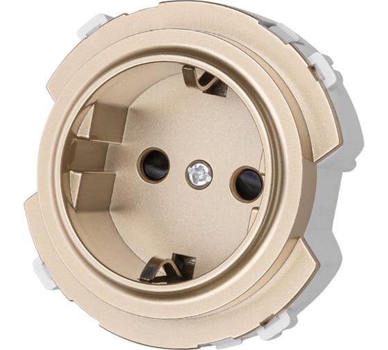 Изображение товара Розетка TDM ELECTRIC 2п+з 16а 250в с защитными шторками шампань, "байкал" SQ1819-0507