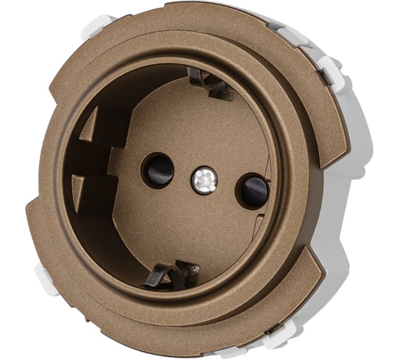 Изображение товара Розетка TDM ELECTRIC 2п+з 16а 250в с защитными шторками бронза, "байкал" SQ1819-0407