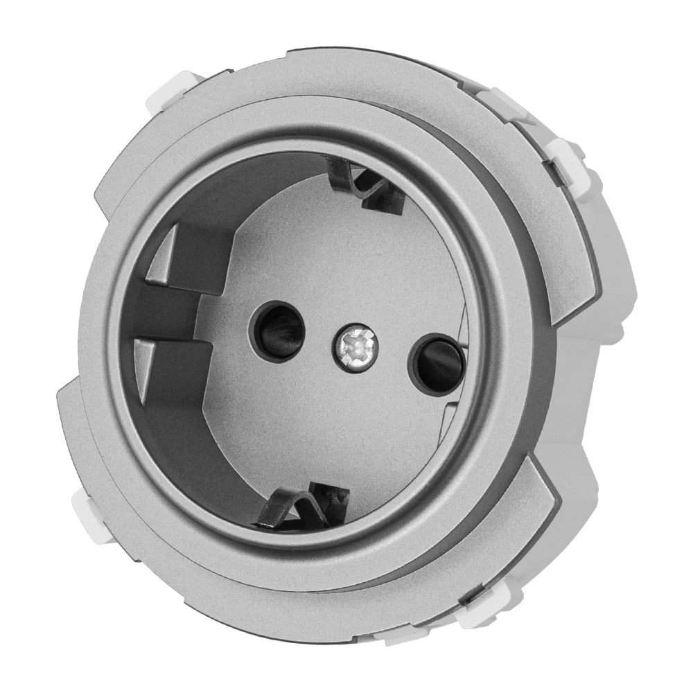 Изображение товара Розетка TDM ELECTRIC 2п+з 16А IP20 платина серия Байкал SQ1819-0307