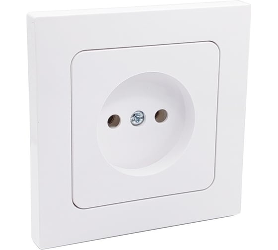 Изображение товара 1-местная розетка Bylectrica СУ без земл. серия АСТРУМ, белый РС16-0501