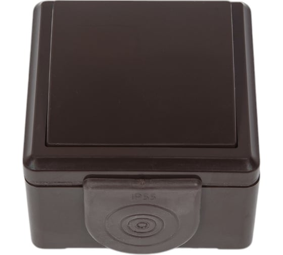 Изображение товара Выключатель 1-кл. Bylectrica IP55 серия ПРАЛЕСКА АКВА А110-2131 шоколад