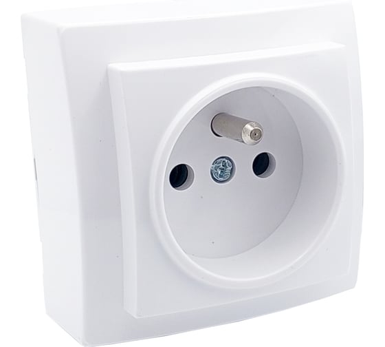 Изображение товара Розетка 1-местн. Nilson франц. стандарт ОУ с заз.конт., Themis, Белый 26111021
