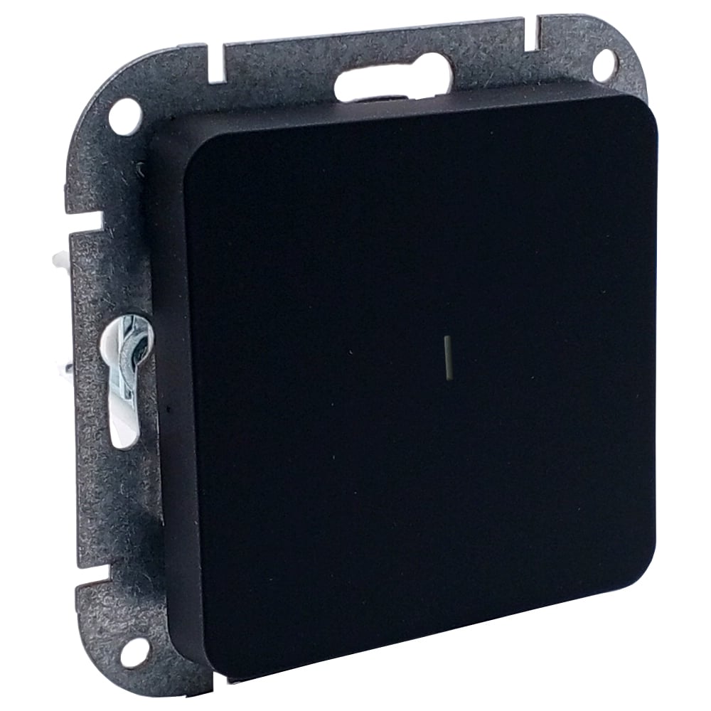 Изображение товара Механизм выключателя 1-кл. АСТРУМ с подсветкой карбон серии Bylectrica