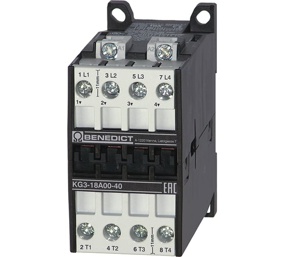 Изображение товара Контактор четырехполюсный BENEDICT KG3-18A00-40 110 PN38915