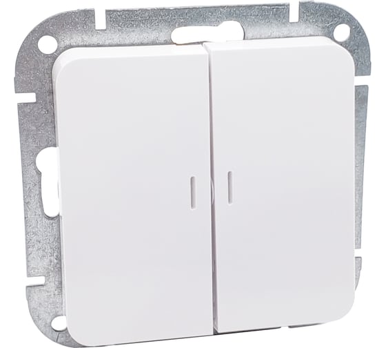 Изображение товара Механизм выключателя 2-кл. Bylectrica СУ с подсветкой серия АСТРУМ, белый С510-3508