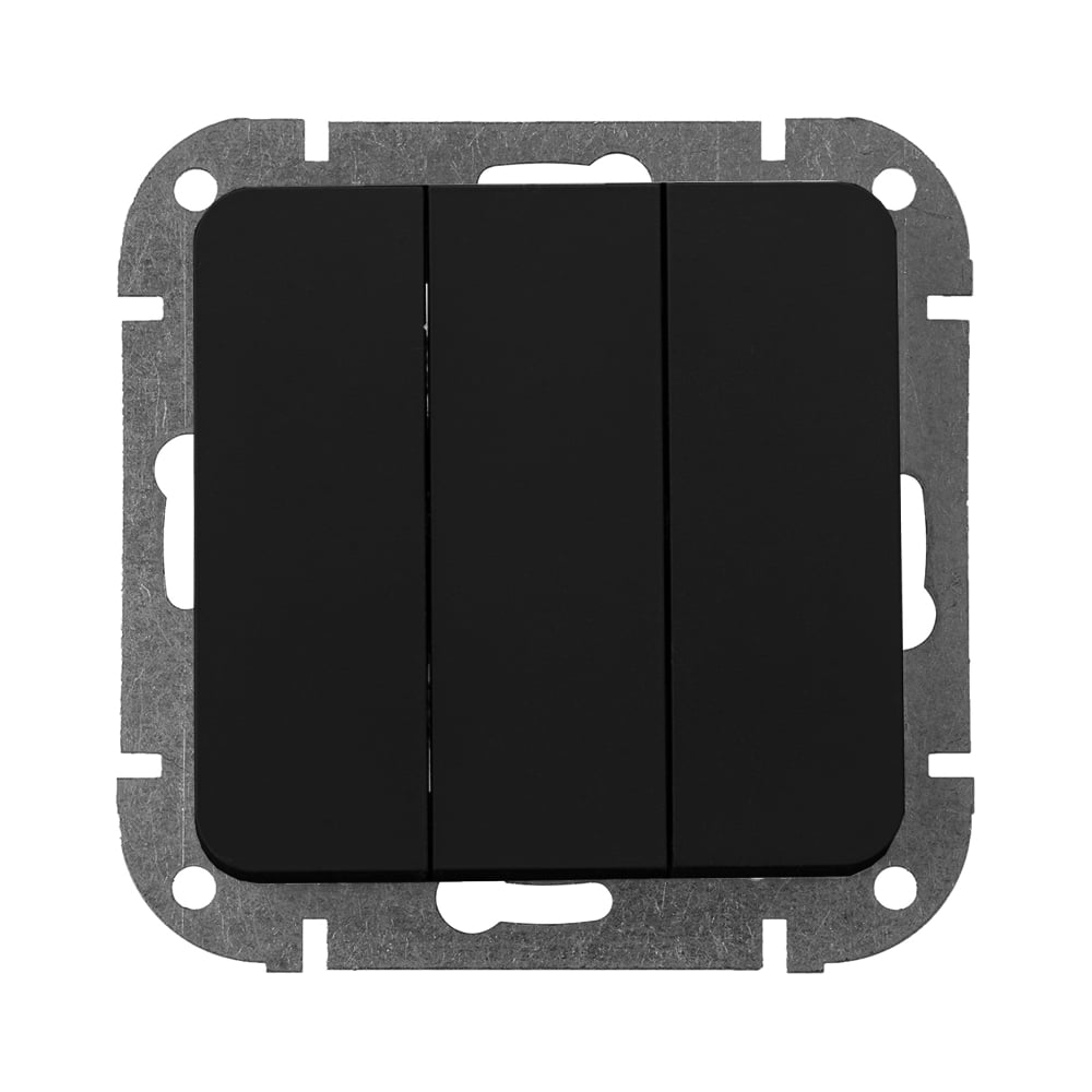 Изображение товара Механизм выключателя 3-кл. серии АСТРУМ, карбон, IP20, 250 В, 10 А