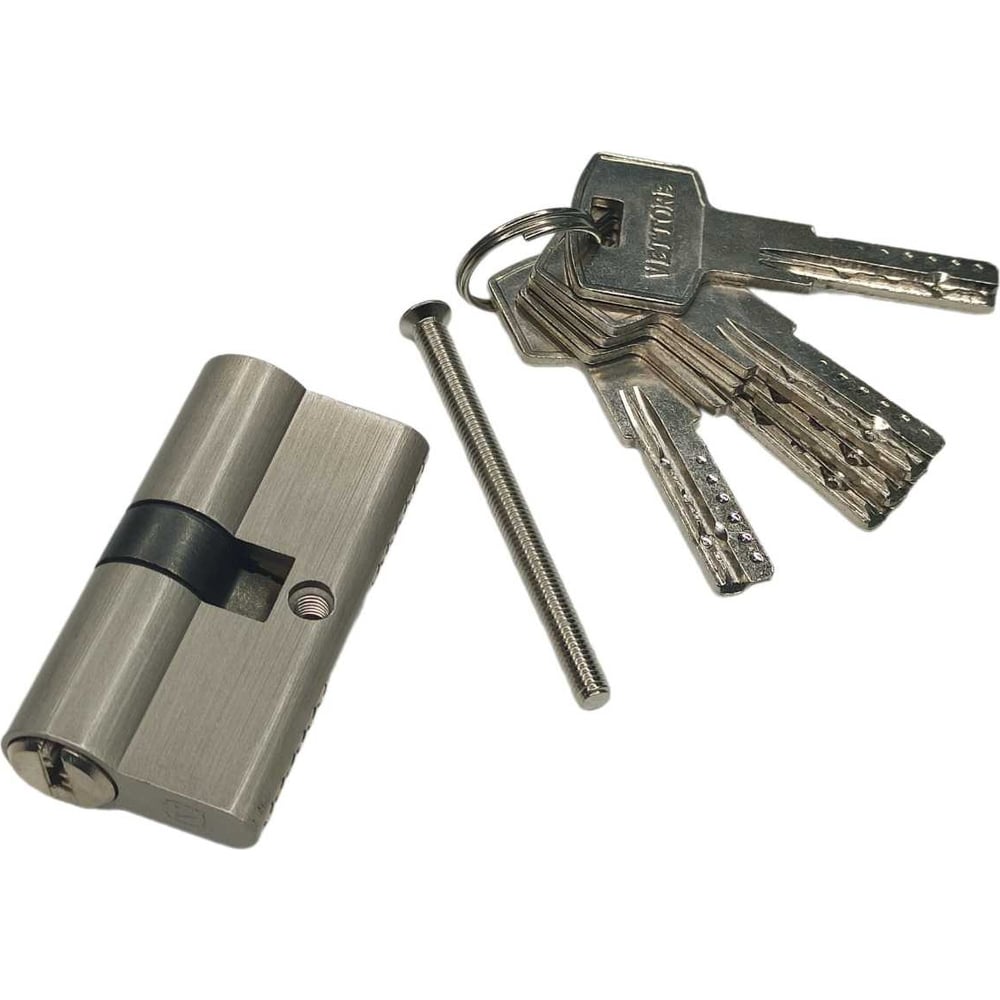 Изображение товара Цилиндровый механизм VETTORE zn m70 z ni 35x35 с 5 ключами никель