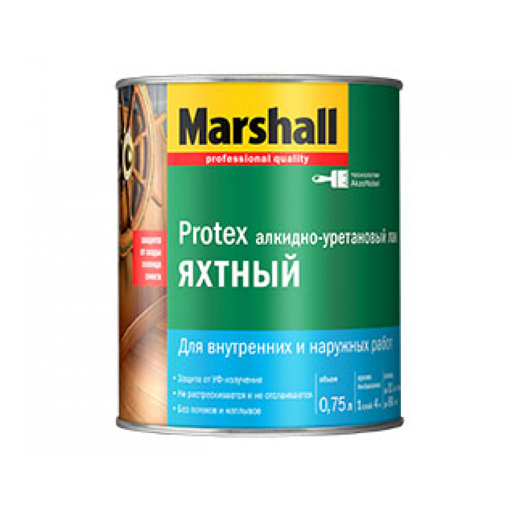 фото Лак marshall protex яхтный, глянцевый 9л 5255240