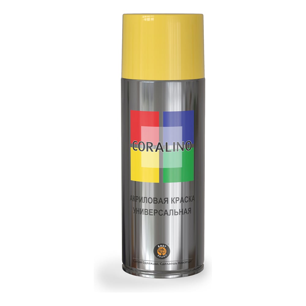 Изображение товара Аэрозольная краска CORALINO RAL1018 Цинково-жёлтая 520 мл акриловая