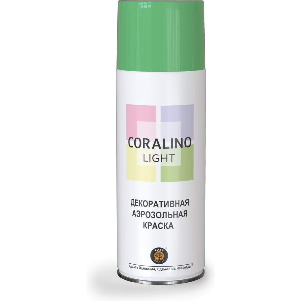 Изображение товара Декоративная аэрозольная краска CORALINO LIGHT Весенняя зелень CL1003 акриловая глянцевая для внутр